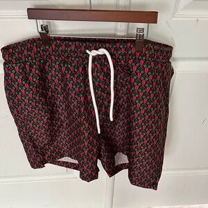 INC International Concepts Red and Green Swim Trunks